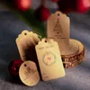 50Sets Noel Vintage Paper Etiketler Yaratıcı Noel Baba Snowman Deer Hediye Etiketleri 10 Desenler DIY Ambalaj Hang Tag giysi etiketi