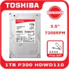 Toshiba 3.5 "1TB HDD内部メカニカルハードディスクドライバーSATA3 6GB/S 7200RPM 64MバッファーハードディスクP300HDWD110 for NAS