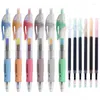 6/30pcs Colore vintage Retrattile Gel Peni di scrittura di verniciatura di pittura di graffiti Penne Ballpoint Pens Ufficio scolastico