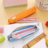 1 szt. Śliczne cukierki Kolor Pencil Case Kawaii Dot Canvas Pen Bag Worka papiernicza do dziewcząt