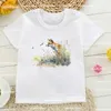 T-shirts Nouveau arrivée 2024 filles T-shirt Fox dans une prairie et un hamster Animal imprimé Kids Tshirt Fashion Harajuku Boys Girls Unisexe Vêtements 240410