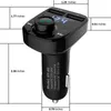 Novo LED FM Transmissor Bluetooth 5.0 Kit de carro Dual USB Carregador de carro 3.1a 1a 2 Port USB MP3 Music Player Support TF/U disco