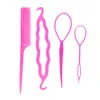 4st/Lot Pratical Lätt att använda Topsy Tail Hair Braid Ponytail Maker Styling Tool Hårtillbehör Hårfläta Makningsverktyg
