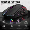 MICE 10 7 Speed 6 Boutons MKESPN ergonomiques x9 Couleurs 7200dpi Mouses Gaming programmable