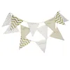 3.5m Floral Big Bandant Flags Fabric Bunting Personalidad Boda Cumpleaños Decoración Banner Baby Shower Garland