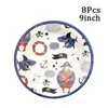 Chicinlife Pirate Paper Plates Cups Napkins Nappecots Disposables Table Varelle Popcorn Box Paper Sacs Joyeux Birthday Party