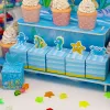 Mermaid Party Cake Topper Verjaardag Mermaid Voordelen Dozen Glitter Centeret Papierbekers Mermaid Party Sprogramma's op maat gemaakt