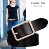 Bälten Medyla Womens Belt Fashion Casual Leather Square Buckle Unisex Belt Jeans Byxor Ceramic Belt ZK061C240410