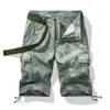 Camouflage losse vrachtshorts mannen cool zomer militaire camo korte broek homme vracht shorts no riem 240329