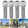 4pcs bici a gambo a gambo in lega gambo in lega viti esagonali interne m7x20/25 mm Accessorio per bici