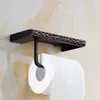 Vidricpaper houders met telefoonstand stevig messing toilet roll papieren rek muur gemonteerd toiletaccessoires badkamer plank fe fe