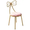 Make -upstoel Moderne Minimalistische Kledingtafel Stoel Net Red Butterfly Golden Home Bar Stool Stool Backlest stoel