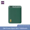 ZMI 10000mAh Mini Power Bank QB817 Carregamento rápido de duas vias 22,5W Max Tamanho pequeno Suporte de alta capacidade