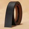 Belts 100% pure denim belt buckle free leather belt without automatic buckle womens black brown white high-qualityC240410