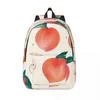 Stume da stoccaggio SCHOOLBAG Studente WaterColor Peach e lascia lo zaino per la scuola per borse per laptop per spalla