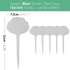 7x16CM Thickened Flower Types Waterproof Plant T Tags Markers Garden Nursery Lables 5 Colors Plastic Stakes Re-Usable Signs