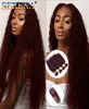 Queens Hair Red Wine Włosy Weave 99J Burgundii Kinky Curly Human Hairs Wheep Bundles Jerry Curl Virgin Hair Extensions Monogolian Kin5357269