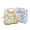 10pcs Gold Silber Papier Süßigkeiten Schachtel Geschenke Hochzeitsgeschenkverpackung Babyparty -Gefälligkeiten Geburtstagsfeier Lieferungen Hochzeit Candy Box