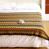 % 100 akril el örgü ekose battaniye yatak kanepesi için yaz battaniyeleri ile dekoratif battaniyeler bohem yumuşak battaniye atışı