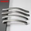 NAIERDI Aluminum Alloy Brushed Silver Cabinet Handles Modern Style Kitchen Door Handles Drawer Knobs Wardrobe Furniture Pulls