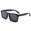 Lunettes de soleil Berwer Black Color Wood Men Bamboo Sun Sunshes Polaris Brand Designer Mirror Sungass Original Sungass