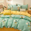 Ab Double-sided Print King Size Bedding Set Soft Affordable and Durable Comforter Bedding Sets Duvet Cover Set with Flat Sheets