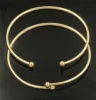 Bracelet en or rempli d'or rempli de 7 pouces de 7 pouces 2,3 mm Boules filetées Bijoux faits à la main