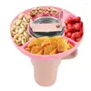 Kaseler Tumbler Snack Bowl Stadyum İçecekler Kupası Çok Fonksiyonlu 4 bölme tepsisi yeniden kullanılabilir açık silikon kaplar