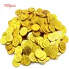 100st Pirates Gold Coins Plastic Gold Coins Props Accessary Game Funny Play Toys for Kids Dropshipping