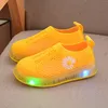 Kinderluftgnade LED LEG SPORTSUSSUHE SOMMER AMMABLE Jungen Mädchen Luminöse Daisy Blumen -Sneaker Kinder Kleinkind Baby XZ19094