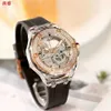 Orologio completamente automatico cavorato per le donne nicchia di nicchia leggero lussuoso lussuoso Diamond Sky Star Valentines Gift day