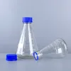 Screw Mouth Triangular Flask Glass Conical Flask Blue Cap 500 / 1000ml Triangular Flask Conical Flask