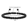 Strand Multicolor 4mm Mini Pärlor Braid Bracelest Charm Women Natural Tiger Eye Black Lava Stone Pärlade Bangle Men Handgjorda smycken gåva