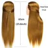 Schaufensterpuppenkopf mit 100% Hochtemperatur Faser Haar 65 cm Braut Friseur Training Perückenkopf mit Standkosmetikpuppenkopf