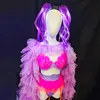 Nightclub per adulti danzatore gogo abiti da palcoscenico sexy bikini rave outfit pole danza abbigliamento drag regina costume dj ds clubwear vdb5031