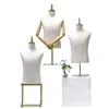 White Male Wood Mannequin for Cloth, Half Body Display Rack, Stage Model, Adjustable Height, Cloth Crafts, B061