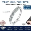Anelli di banda Houtros 3mm Womens Mosonite Ring S925 Silver 7 Stone Engagement Wedding Diamond Diamond Anello Squisito Gioielli Gift J240410