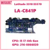 Motherboard LAC841p mit i5 i76thgen CPU 2160866020GPU Mainboard für Dell Latitude 3510 E5570 Laptop Motherboard
