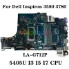 Carte mère EDI54 LAG712P pour Dell Inspiron 3580 3780 Branche mère d'ordinateur portable avec Celeron i3 i5 i7 CPU CN0C75M5 0C75M5 C75M5 100% testé OK