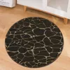 Okrągłe antypoślizgowe dywan kuchenny czarny niebieski marmurowy wydrukowany wchodzenie dywany podłogowe dywany do salonu dywaniki do maty łazienkowej