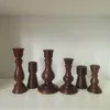 Wooden Vintage Candlestick Holder Classic Handmade Craft Candlesticks Candle Holder Home Wedding Party Table Decoration