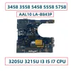 Motherboard For Dell Inspiron 3458 3558 5458 5558 5758 Laptop Motherboard With 3205U 3215U I3 I5 I7 CPU AAL10 LAB843P CN0N9T5P 0RC3PN