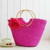 Bolsas de cintura 2024 Summer Beach Bag Wheat Wheave Weave Handbag Feminino Bohemian Trowing Stravo de alta capacidade Topo superior Tootes