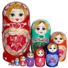 10 couches Poupées de nidification russe en bois Matryoshka décoration intérieure Ornements Gift Russian Dolls Baby Christmas Cadeaux pour les enfants anniversaire Z296C