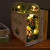 DIY Kitap Köşe Kiti Raf Ekle Minyatür Firefly Orman Evi Ahşap Kitaplık Hayvan Odası Dollhouse Bookend Oyuncaklar Yetişkin Hediyeleri