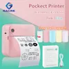 Ny bärbar mini Printer Pocket Printer Student Note Printer Photo Text Streck Code Printer