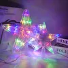 1pc 23/16cm LED Weihnachtsbaum Top Stern Licht leuchtend fünffacher Stern Weihnachtsbaum-Ornamente Navidad Neujahrs Party Dekor Geschenk