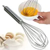 8/10/12 inch roestvrijstalen ballondraad Glansland handleiding Eierklopper Mixer Keuken Bakgerei Melk Cream Boter Bekijkmixer