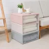 Storage Bags Transparent Box Stackable Drawer Cabinet Wardrobe Desktop Closet Organizer Plastic Household Clothes