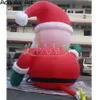 6MH (20 pies) con un nuevo diseño de diseño enorme Santa inflable Santa con adorno inflable redondo Santa Claus para Navidad